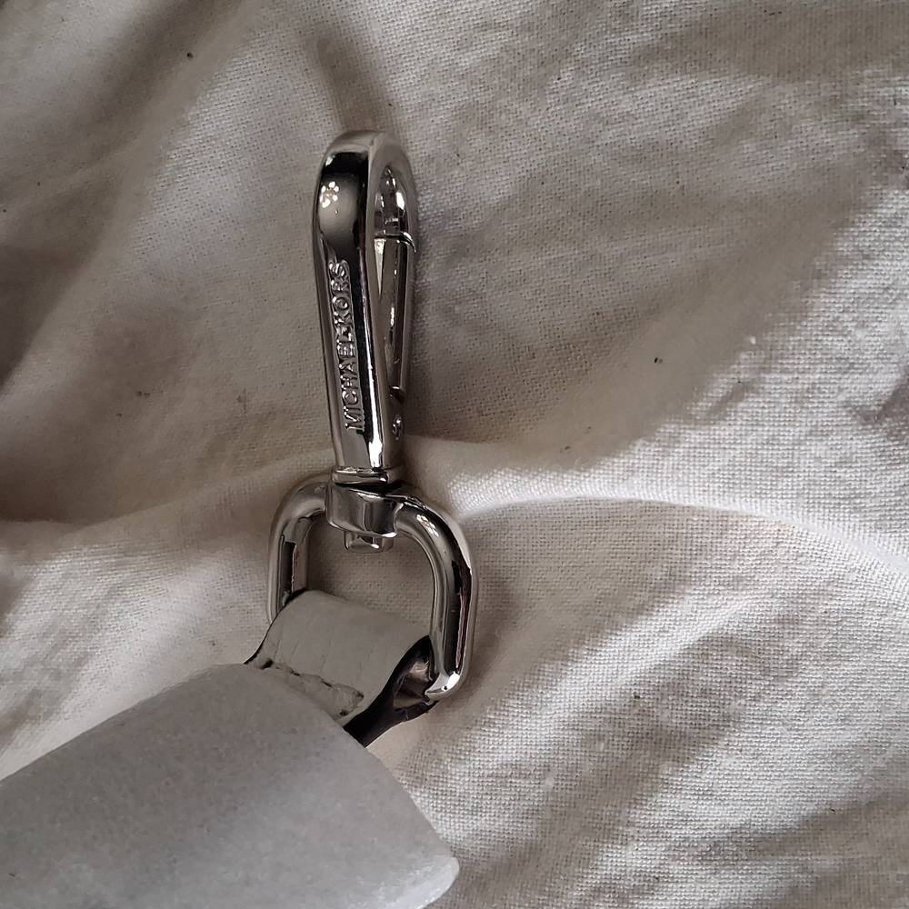 Michael Kors White With Silver Harware Satchel Bag - Large - Picture 7 of 16